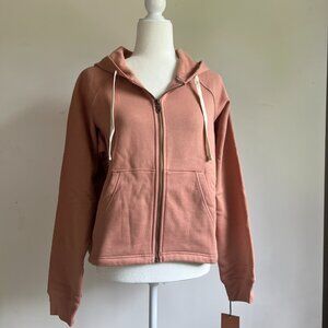 Girlfriend Collective Organic Cotton Full Zip Hoody Sweatshirt M (NWT)